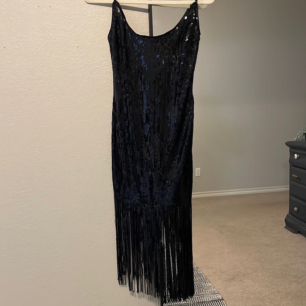 Black sequin dress
